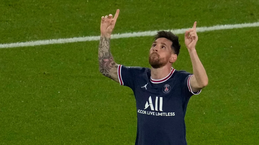 PSGs Lionel Messi vinner Ballon d'Or igen. Arkivbild.