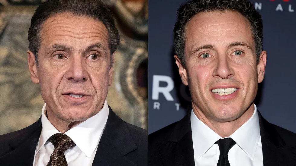 Andrew Cuomo, till vänster, och CNN.anklaret Chris Cuomo. Arkivbilder.