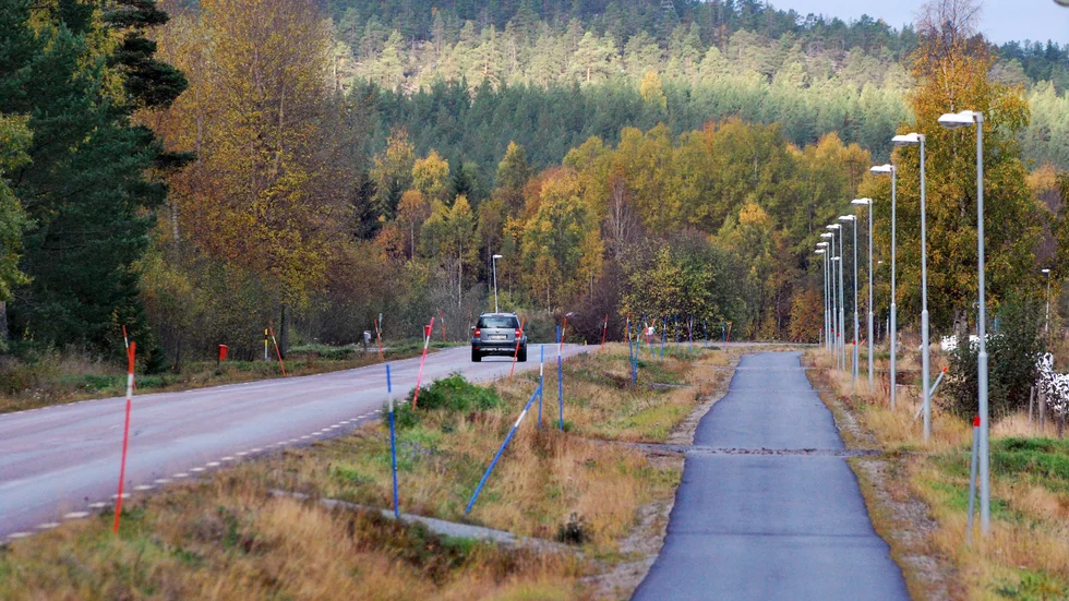 Så här ser önskemålet ut för vägen mellan Kusmark och Ersmark. När och om det genomförs är oklart. Bilden är från en annan plats inom kommunen. Foto: Pär Lindström.