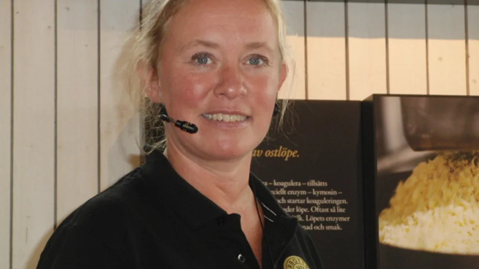 GUIDE. Anna-Carin Olofsson berättade om hur Västerbottensosten kom till.