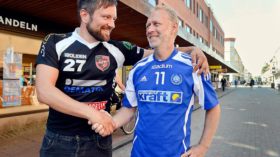 Överens. Skellefteå IBK:s Jonas Fahlman och Clemensnäs Martin Johansson anser båda att det krävs ett samarbete för att Skellefteå ska kunna etablera ett lag på hög nivå.