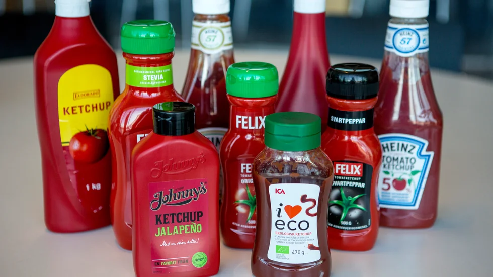 Omtyckt tillbehör till maten. Västerviks kostenhet håller dock fast vid de osötade varianterna av ketchup.
