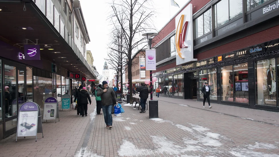 Nygatan i centrala Skellefteå. 