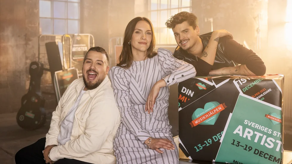 Anis Don Demina, Brita Zackari och Oscar Zia är taggade för Musikhjälpen i Norrköping. 