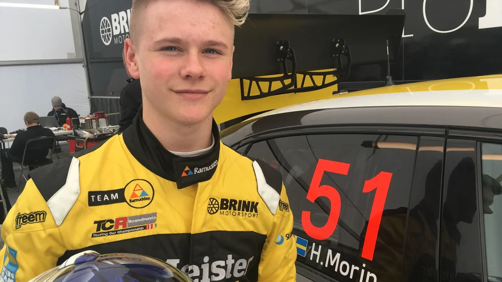 Supertalangen Hannes Morin. Han fyller 17 år kort efter att det har varit tävling på Skellefteå Drivecenter. Morin har en farbror i Skellefteå.