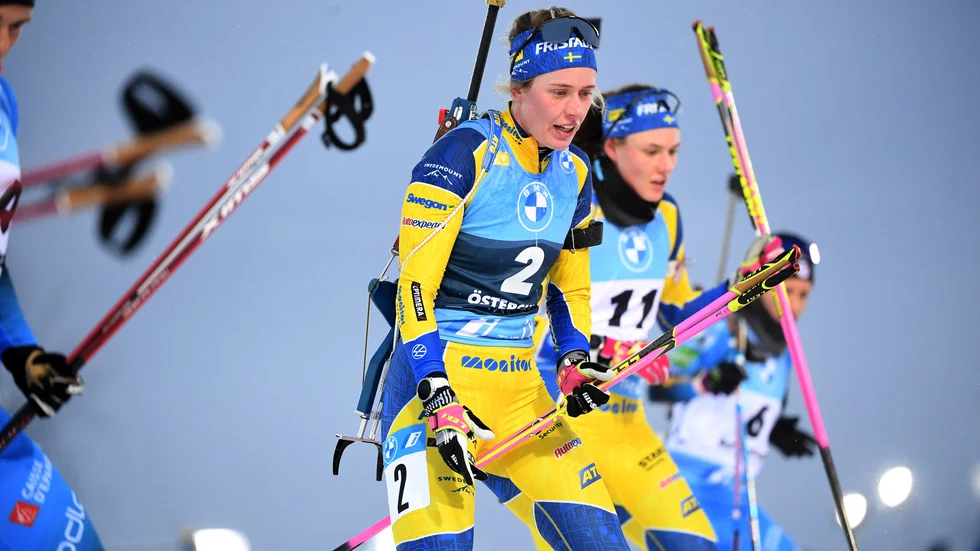 Systrarna Elvira och Hanna Öberg blev tvåa och trea i jaktstarten. Arkivbild.