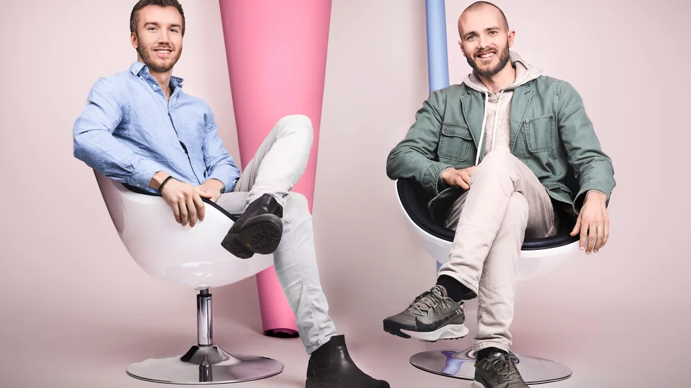 Erik Skogetun (t v) och Jonathan Rintala är grundare av Univid.