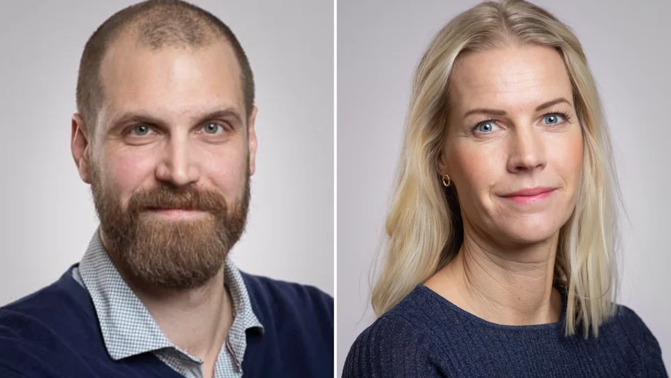Petter Westerlund, fastighetschef på Skebo/Skellefteå Industrihus och Anna Ersson, kund- och marknadschef på Skebo.