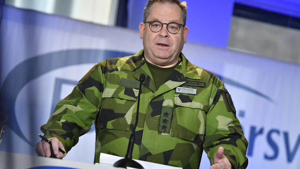Michael Claesson, insatschef vid Försvarsmakten. Arkivbild.