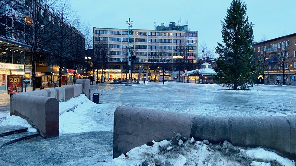 Ett bråk utbröt på Guldtorget på måndagen. Arkivbild.