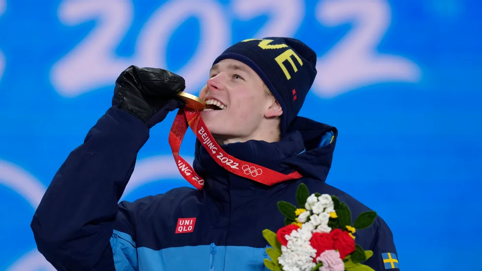 Walter Wallberg tog Sveriges första guldmedalj i Peking.
