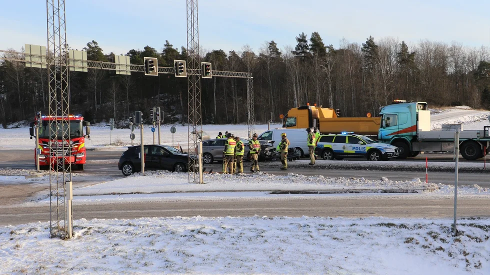 En trafikolycka inträffade på väg 55, i höjd med Stenhagen, under tisdagen.