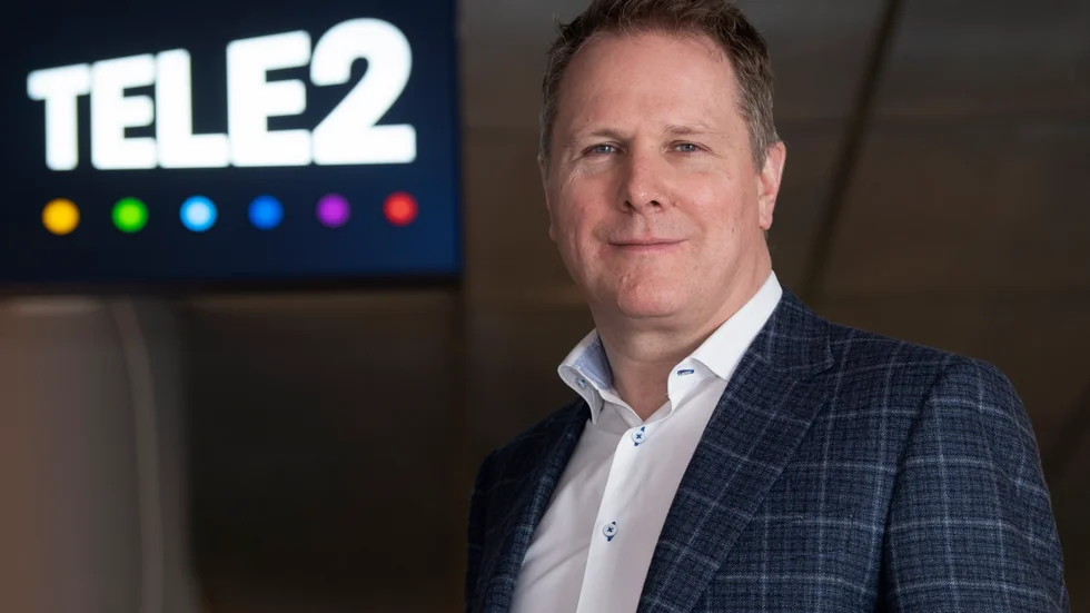 Tele|2, med vd Kjell-Morten Johnsen, redovisar bokslut för 2021. Arkivbild.