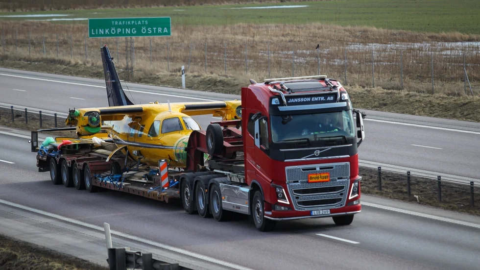 Transporten med flygplanet kom fram till Linköping strax innan lunchtid på tisdagen.