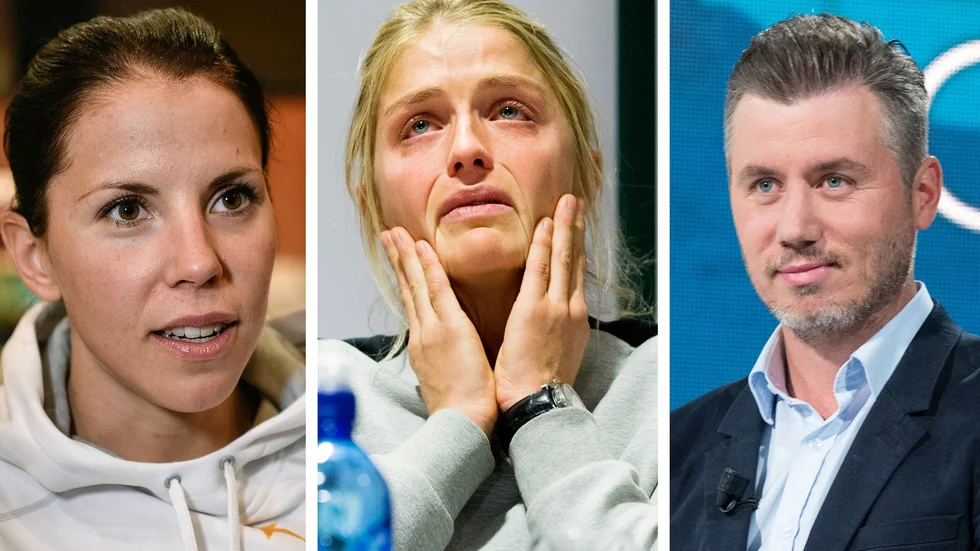 Charlotte Kalla, Therese Johaug och Per Elofsson. Fotomontage: Anders Wiklund/TT, Håkon Mosvold Larsen/NTB scanpix/TT, Bertil Enevåg Ericson/TT.