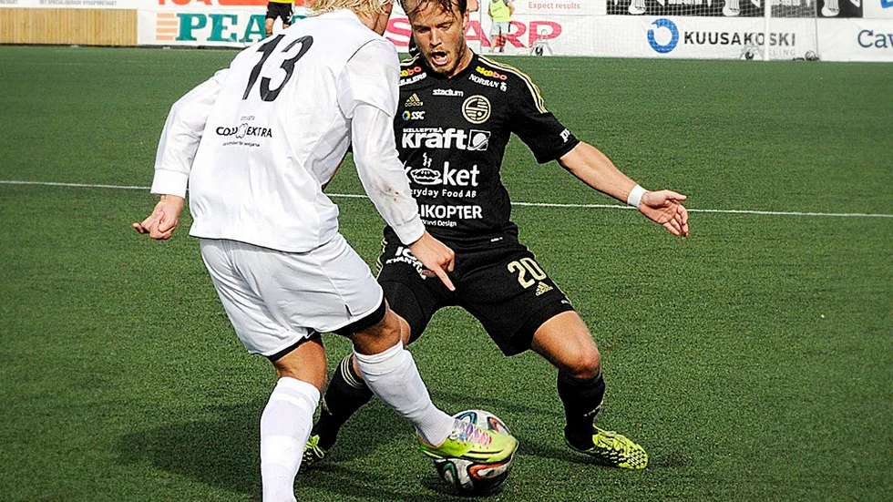 Linus Almqvist var Skellefteå FF:s bäste spelare i lördagens derbyförlust mot UFC. Arkivbild: Annika Eriksson