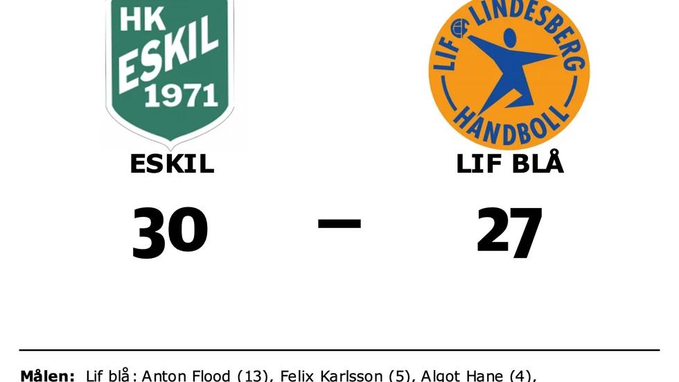 HK Eskil vann mot HK Lif Blå