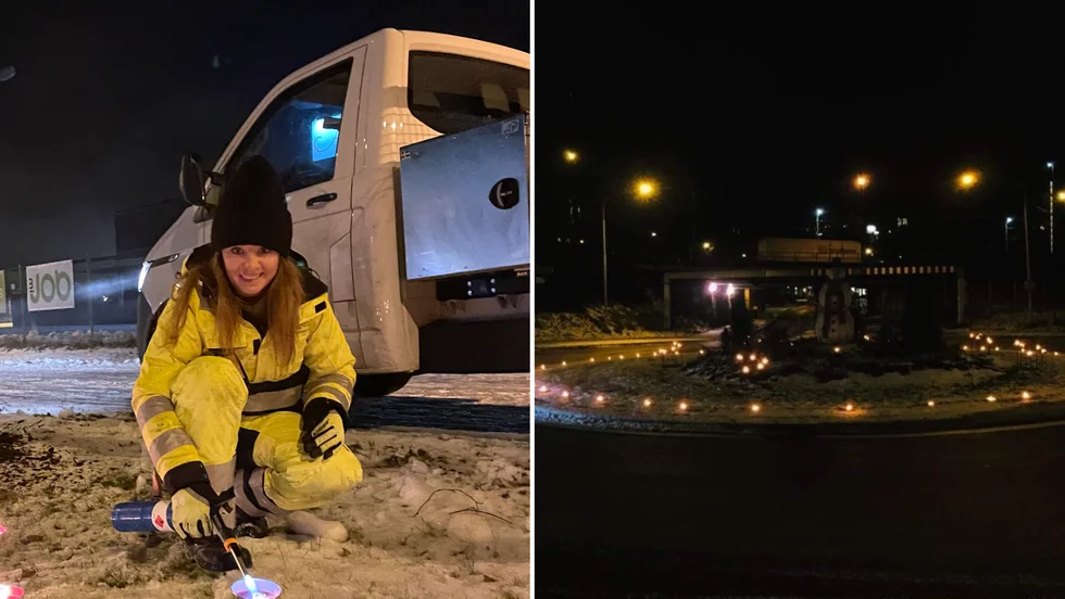 Arbetsledaren Jeanette Söderlund var uppe med tuppen och spred ljus omkring sig.