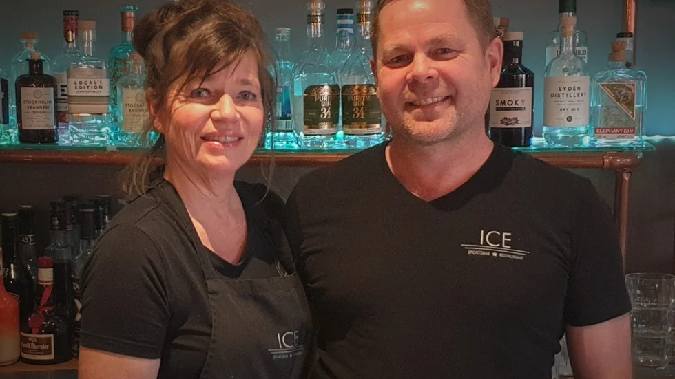 Helen Boman och Daniel Ståhl driver tillsammans Ice Sportsbar and Restaurant. 