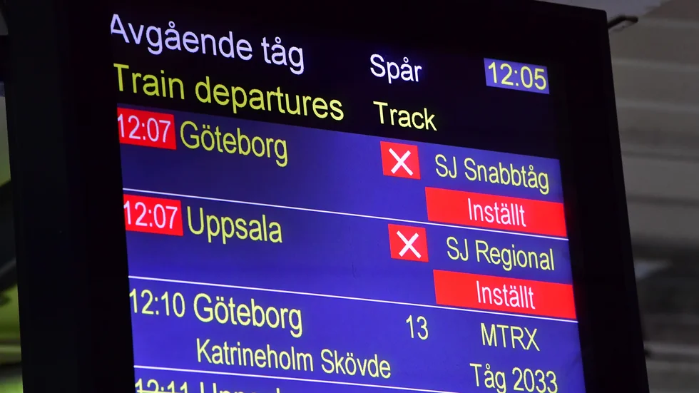 SJ fortsätter ställa in tåg på grund av personalbrist. Arkivbild.