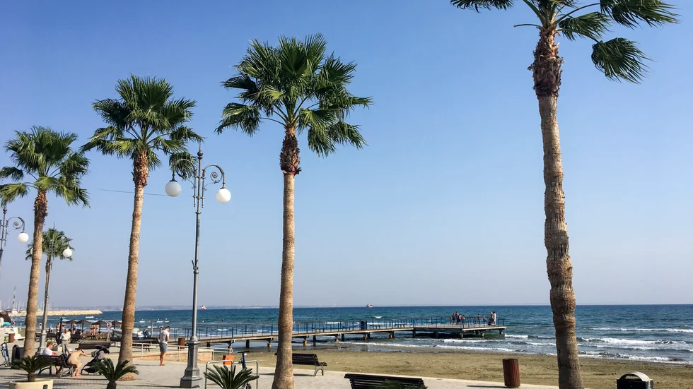 Företagaren placerade vinsten från en företagsförsäljning på Cypern. Bilden är tagen i den cypriotiska badorten Larnaca.