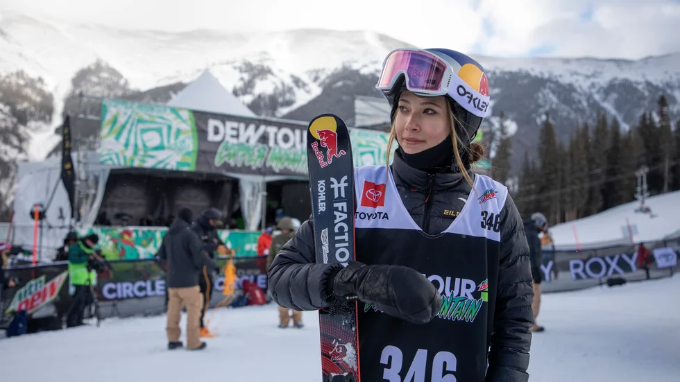 Freeskiingåkaren Eileen Gu, Kina, är en av de största stjärnorna att hålla koll på under OS i Peking. Arkivbild.