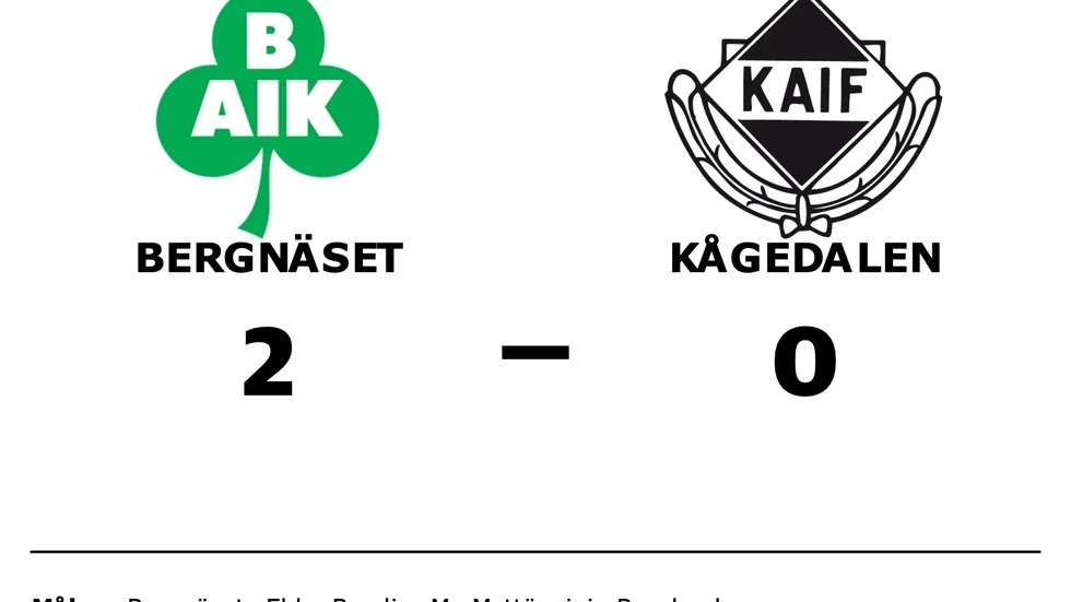 Bergnäset vann mot Kågedalen