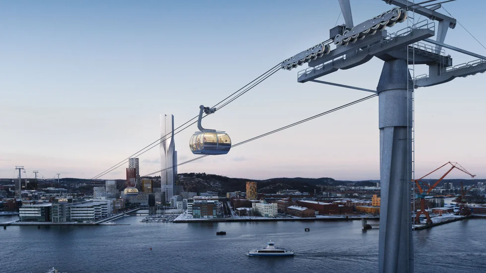 Linbanan över Göta älv var ett projekt som medfinansierades av staten. Nu har projektet lagts ned. Arkivbild.