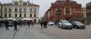 Polisen upplöste sammankomst på Stora torget