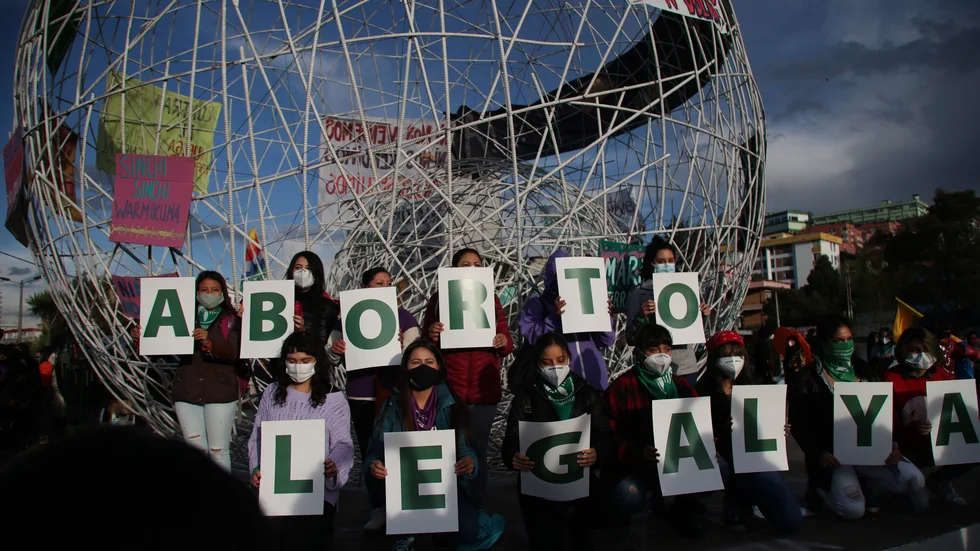 En demonstration för aborträtten i Quito, Ecuador, i september i fjol.