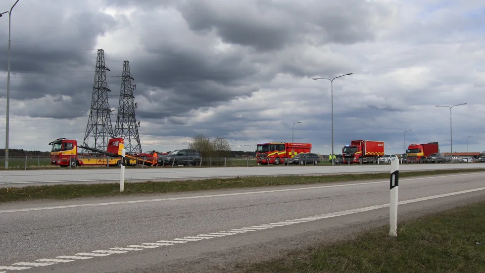 En trafikolycka ägde rum vid en avfart på E4 på torsdagen.