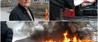 Brandens offer återvände till eldhärjade huset • "Det droppade eld från balkongen ovanför"
