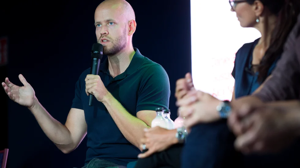 Strömningstjänsten Spotify, med grundaren och vd:n Daniel Ek, rapporterar kvartalssiffror. Arkivbild.