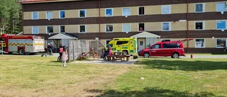 Larm om brand i flerfamiljshus