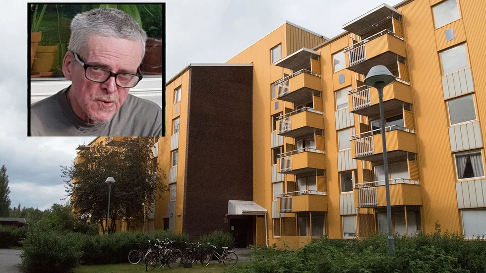 Assar Norbrink, 65 år, har sin lägenhet i höghusen på Porsön.