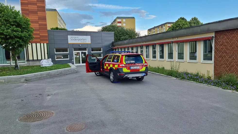 Räddningstjänsten larmades om en översvämning vid Söderporten på lördagen.