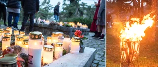 Se bilderna • Många ville tända ljus på öns kyrkogårdar