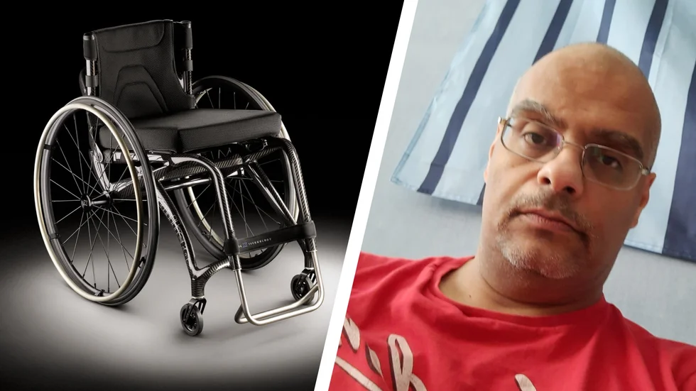 Den försvunna rullstolen är handbyggd och specialanpassad för Johans behov.