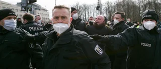 Många coronaprotester i Europa