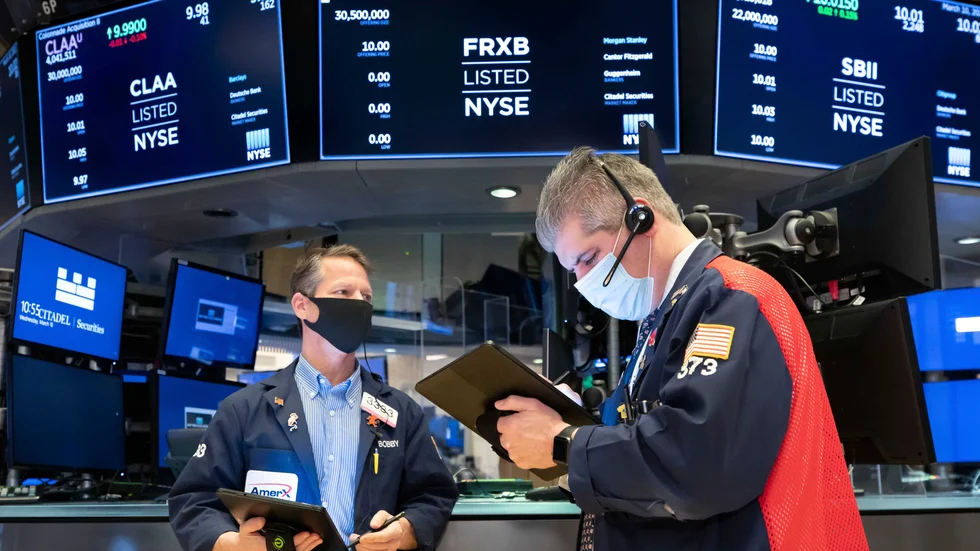Nedåt på Wall Street under torsdagen. Arkivbild.