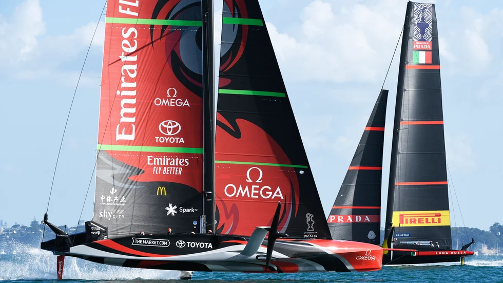 Team New Zealand, längst fram i bild, tog hem årets upplaga av Amreica's cup.