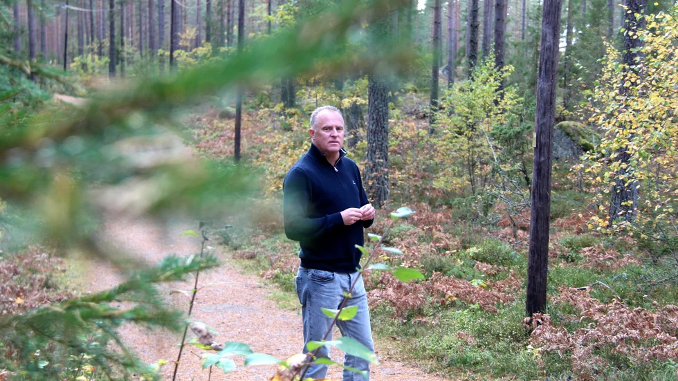 Magnus Lidén planerar, enligt honom själv, "många hundratals" nya tomter strax väst om Rimforsa samhälle.