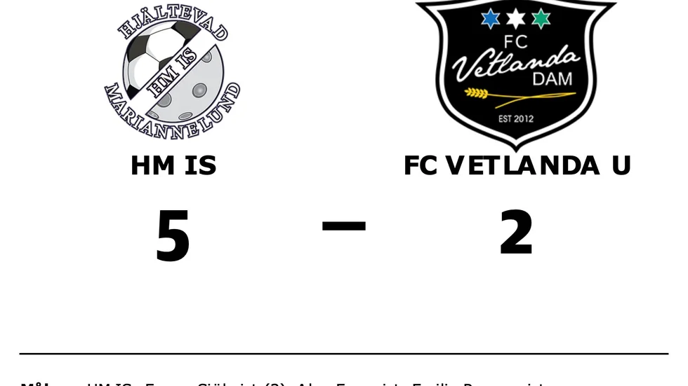 HM IS vann mot FC Vetlanda Dam U