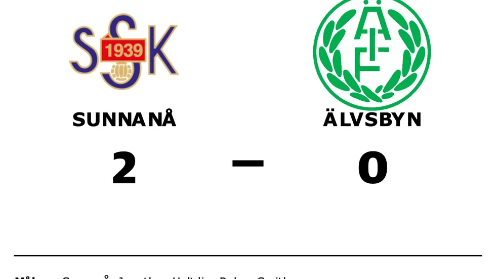 Sunnanå SK vann mot Älvsby IF