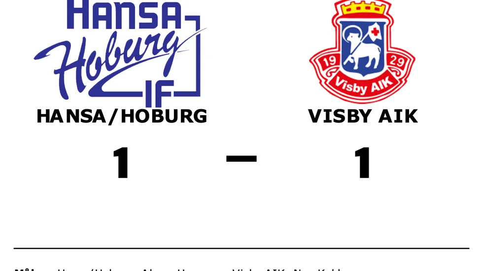 IF Hansa-Hoburg spelade lika mot Visby AIK