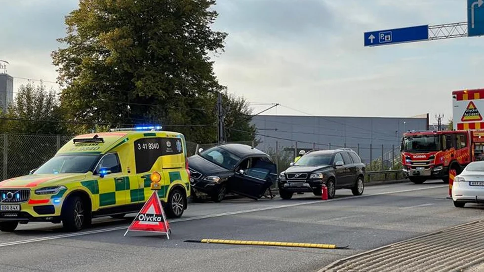 Trafikolyckan inträffade vid 17.15-tiden på fredagen.