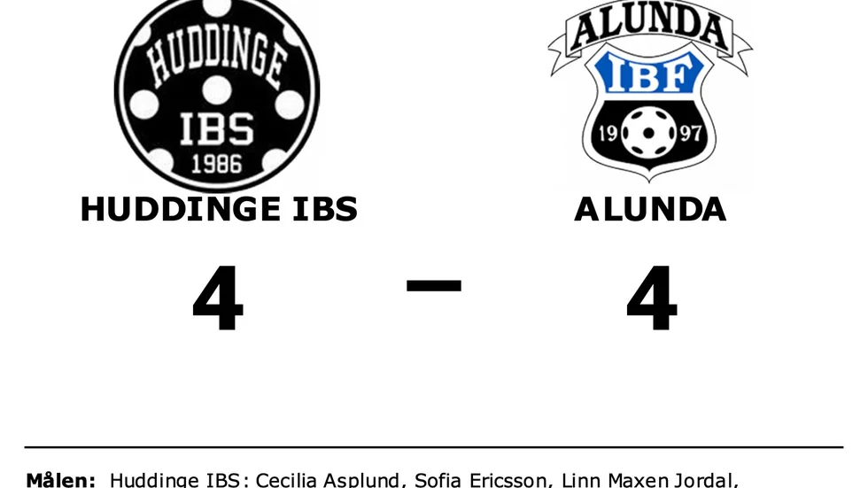 Huddinge IBS spelade lika mot Alunda IBF