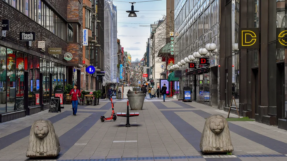 Drottninggatan i Stockholm, ungefär vid brottsplatsen. Arkivbild.