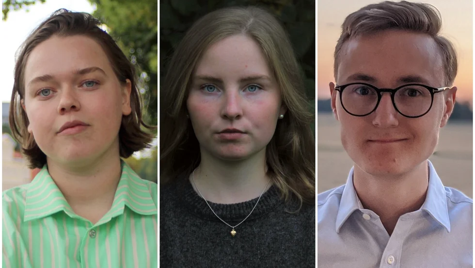 Hanna Deák (LUF), Sara Bergengren (GU) och Sebastian Rasmusson (SSU).
