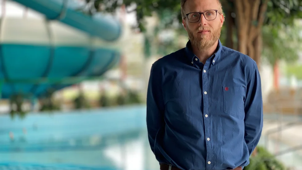 Kristofer Lundström, vd Pite havsbad group, hoppas på att öppna äventyrsbadet för allmänheten efter sommaren.